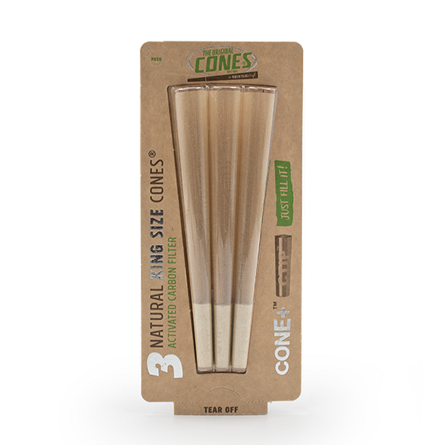 שלישיית קונוסים - King Size (Natural)